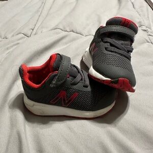 Toddler Gray and Red New Balance Sneakers